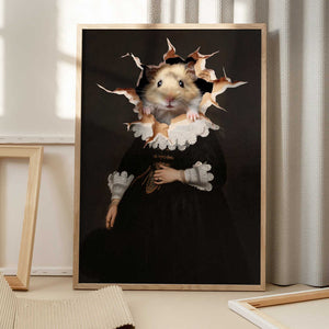 Tablou înramat „Portrait of a Young Hamster” de Marja van den Hurk