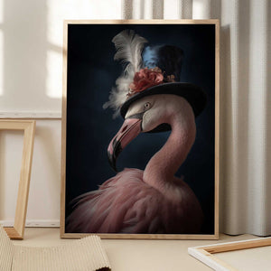 Tablou înramat „Flamingo Portrait” de Andreas Magnusson