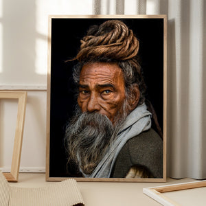 Tablou înramat „Portrait of a Sadhu...” de Rakesh J.V