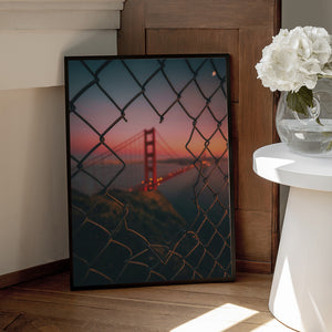 Tablou înramat „Golden Gate Caged” de David George