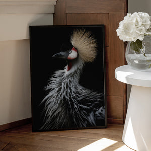 Tablou înramat „Crowned crane's portrait” de Eiji Itoyama