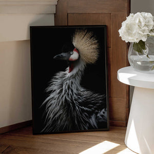 Tablou înramat „Crowned crane's portrait” de Eiji Itoyama