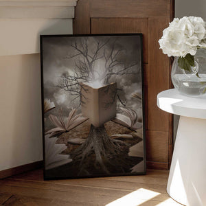 Tablou înramat „Old Tree Reading Story Book” de Angela Waye