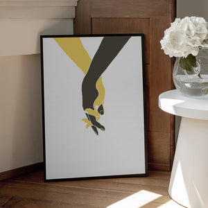 Tablou înramat „Holding Hands” de Pictufy Studio II