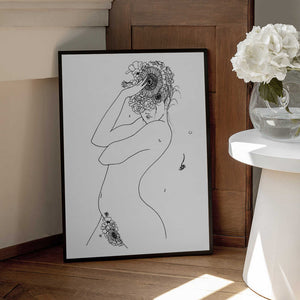 Tablou înramat „Flower Girl” de Pictufy Studio II
