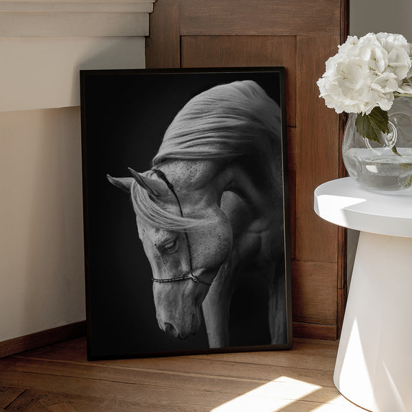 Tablou înramat „white stallion” de Ulrike Leinemann