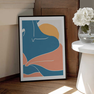 Tablou înramat „Blue Shoulder” de Pictufy Studio II