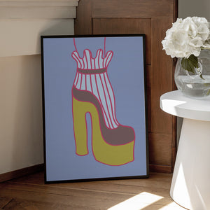 Tablou înramat „Yellow Heel 01” de Pictufy Studio