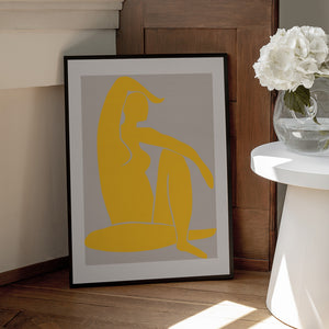 Tablou înramat „Yellow Figure” de Pictufy Studio II