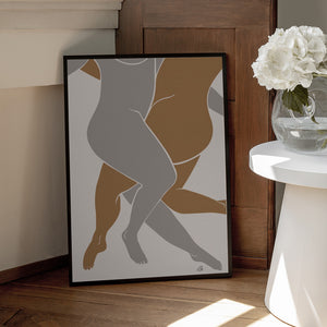 Tablou înramat „Lovers Beige” de Pictufy Studio II