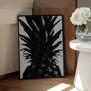 Tablou înramat „Pineapple bw” de Pictufy Studio III