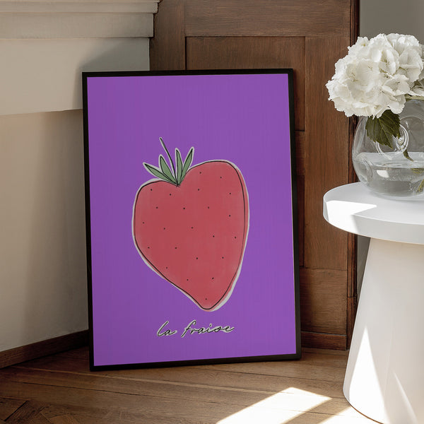 Tablou înramat „Stylized Strawberry Delight” de uplusmestudio