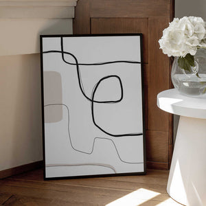 Tablou înramat „Curves and Lines” de uplusmestudio