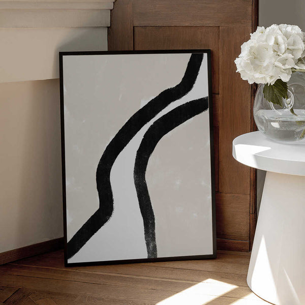 Tablou înramat „Bold Black Lines” de uplusmestudio