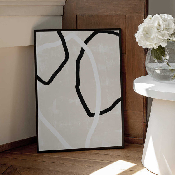 Tablou înramat „Curved Lines Dance” de uplusmestudio