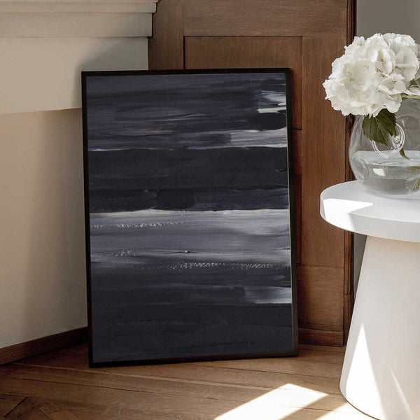 Tablou înramat „Expressive Monochrome Strokes” de uplusmestudio