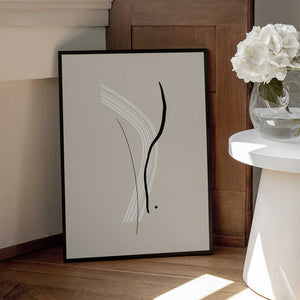 Tablou înramat „Elegant Black and White Lines” de uplusmestudio