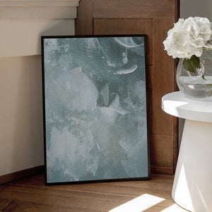 Tablou înramat „Green and White Acrylic” de uplusmestudio