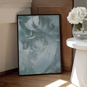 Tablou înramat „Green and White Acrylic” de uplusmestudio