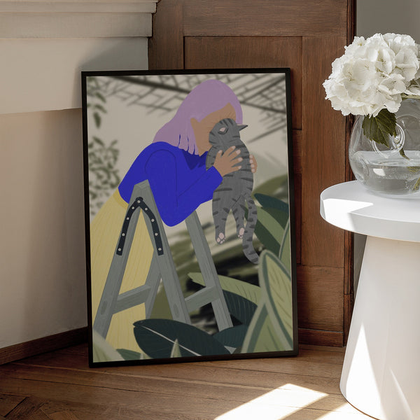 Tablou înramat „Hi Kitty, I love you!” de Jota de jai