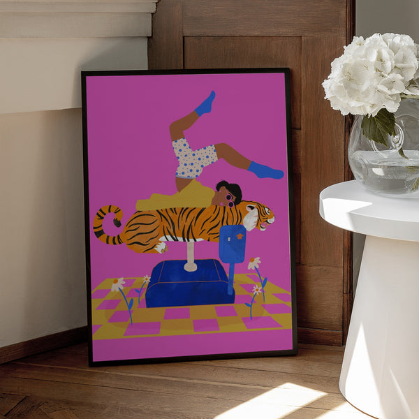 Tablou înramat „Put a tiger in your heart” de Jota de jai