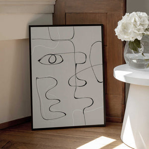 Tablou înramat „Abstract Facescape” de THE MIUUS STUDIO