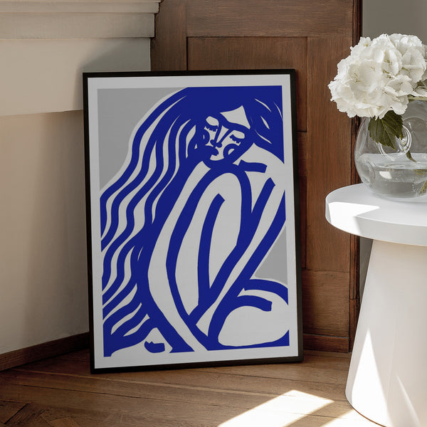 Tablou înramat „Blue Contours” de Treechild