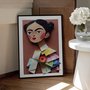 Tablou înramat „Paper Portrait Blossom” de Treechild