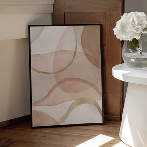 Tablou înramat „Blush and Brown Abstract” de Kathrin Pienaar