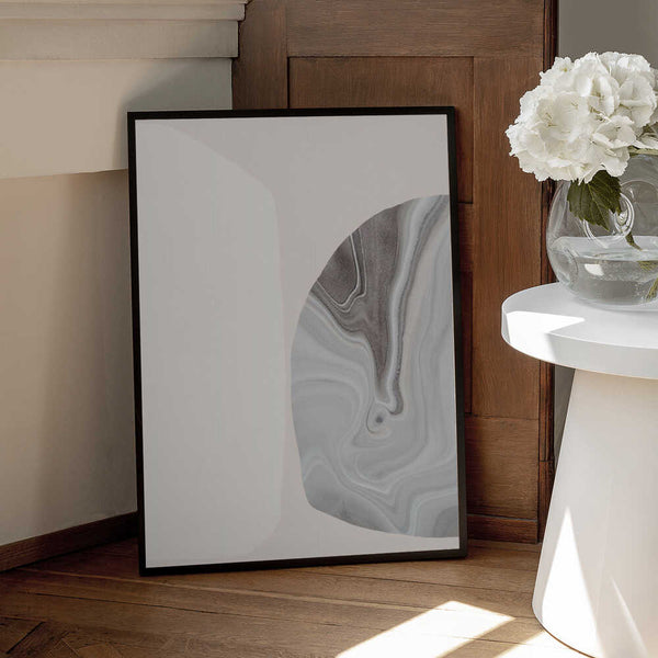 Tablou înramat „Marble Texture with Fluid Lines” de uplusmestudio
