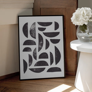 Tablou înramat „Linocut Abstract #7” de Alisa Galitsyna