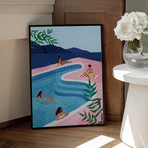 Tablou înramat „Pool Ladies” de Maja Tomljanovic