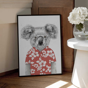 Tablou înramat „Summer koala (red)” de Balazs Solti