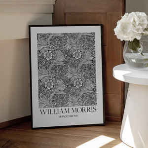 Tablou înramat „Marigold Monochrome” de William Morris