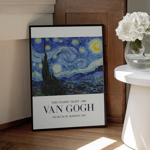 Tablou înramat „The Starry Night” de Vincent Van Gogh