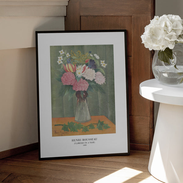 Tablou înramat „Flowers In a Vase” de Henri Rousseau