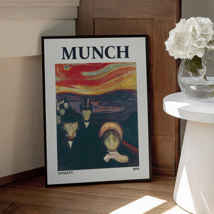 Tablou înramat „Anxiety” de Edvard Munch