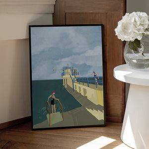 Tablou înramat „Blackrock, Salthill, Galway Ireland Art Print” de Charlotte Trudgett