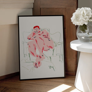 Tablou înramat „Model Resting In A Chair” de Francesco Gulina
