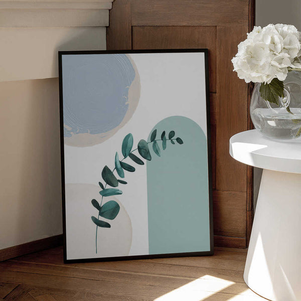 Tablou înramat „Blue green boho-1” de Sally Ann Moss