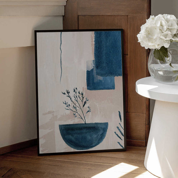 Tablou înramat „Calm Blues-3” de Sally Ann Moss