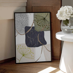 Tablou înramat „Green-Grey-3” de Sally Ann Moss
