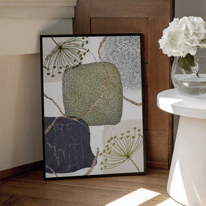 Tablou înramat „Green-Grey-2” de Sally Ann Moss