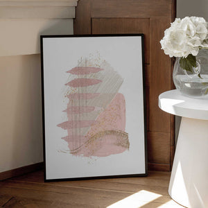Tablou înramat „Mystical Pink Abstract-2” de Sally Ann Moss