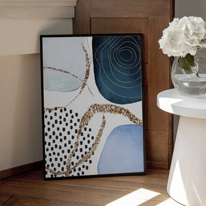 Tablou înramat „Aesthetic Blues-1” de Sally Ann Moss