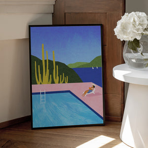 Tablou înramat „Swimming Pool” de longwayhome