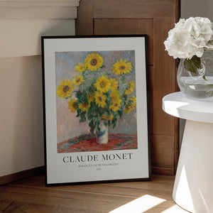 Tablou înramat „Bouquet Of Sunflowers” de Claude Monet