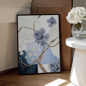 Tablou înramat „Floral Blue-3” de Sally Ann Moss
