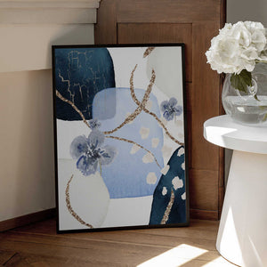 Tablou înramat „Floral Blue-2” de Sally Ann Moss