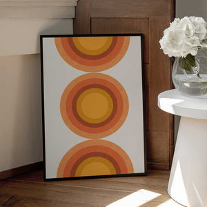 Tablou înramat „Retro Sun Circles” de THE MIUUS STUDIO